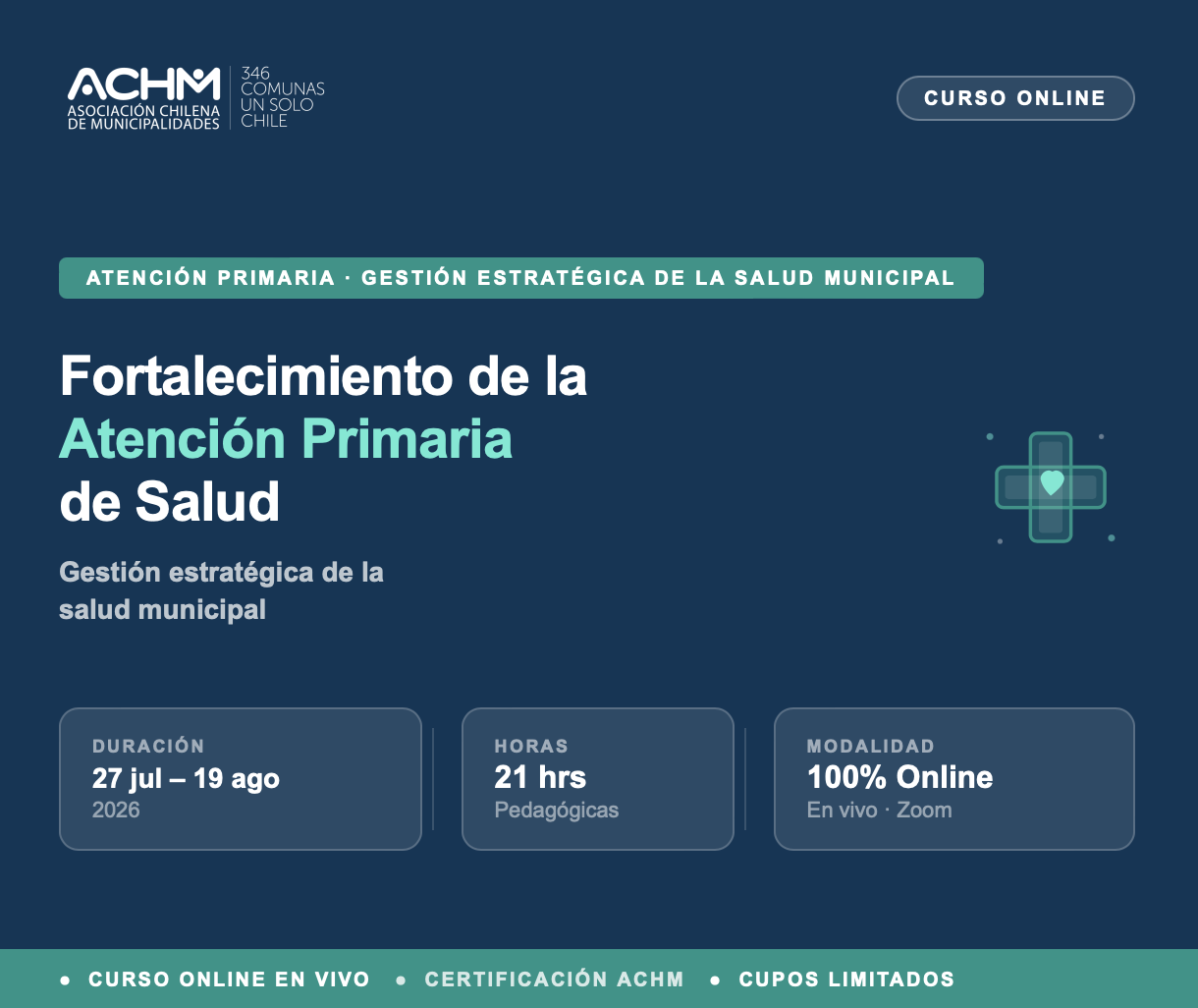Curso "Fortalecimiento de la Atención Primaria de Salud y Gestión Estratégica de la Salud Municipal"
