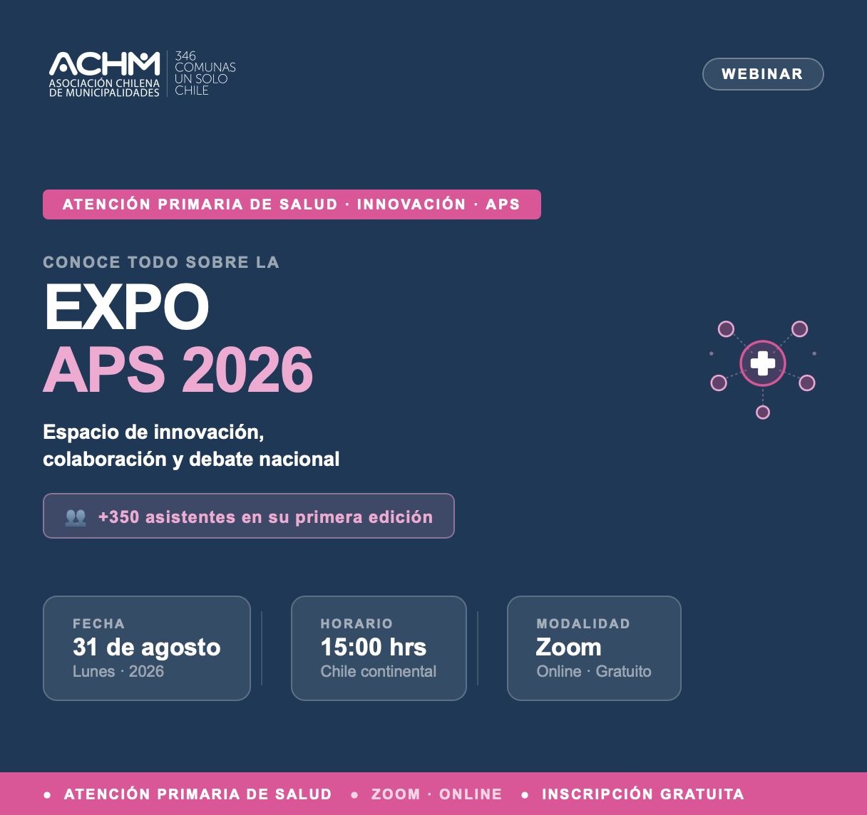 Webinar "Conoce todo sobre la EXPO APS 2026: Espacio de innovación, colaboración y debate nacional"