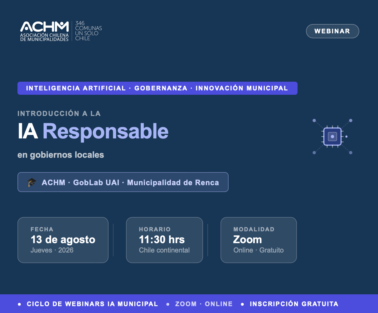 Webinar “Introducción a la IA Responsable en gobiernos locales”