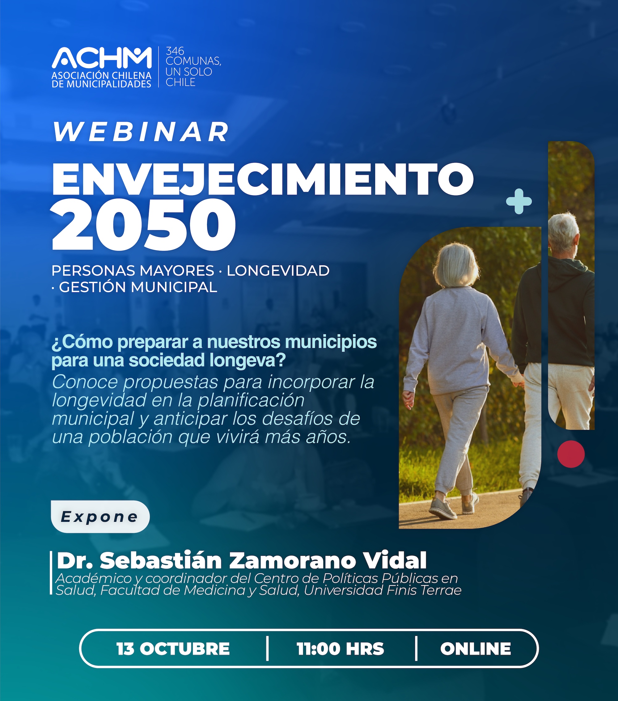 Webinar "Envejecimiento 2050: ¿cómo preparar hoy nuestros municipios para una sociedad longeva?"