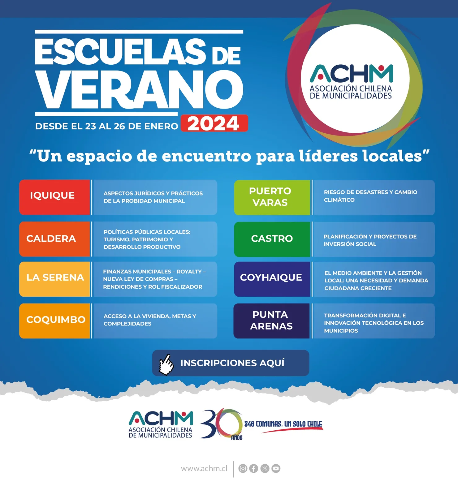 Escuelas de Verano 2024 “Un espacio de encuentro para líderes locales”