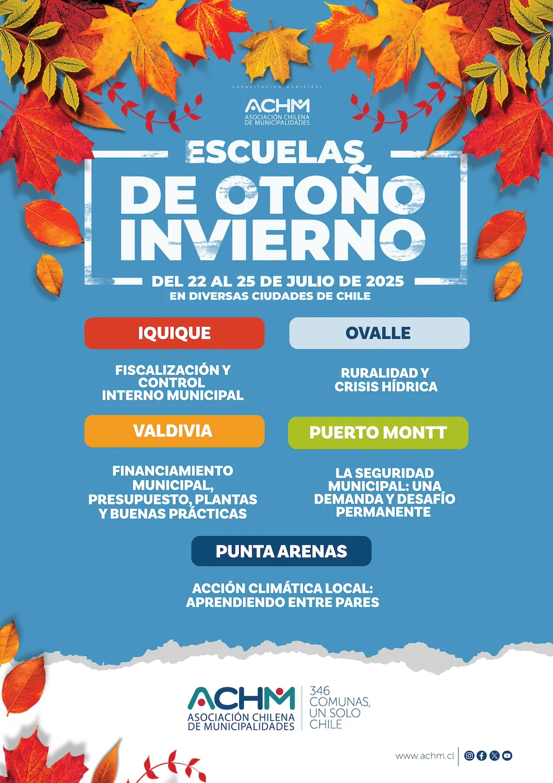 Escuela de Otoño-Invierno 2025 de la Asociación Chilena de Municipalidades (ACHM)
