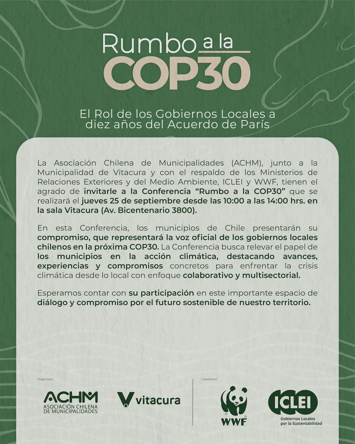 Rumbo a la COP30: el Rol de los Gobiernos Locales a diez años del Acuerdo de París