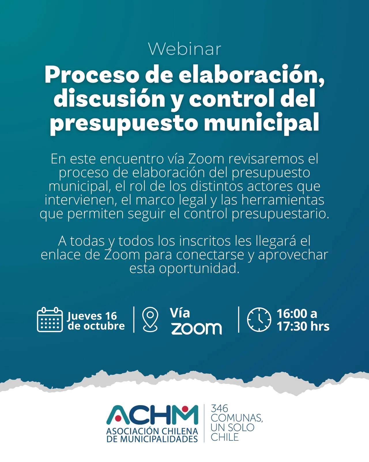 Webinar: Proceso de elaboración, discusión y control del presupuesto municipal