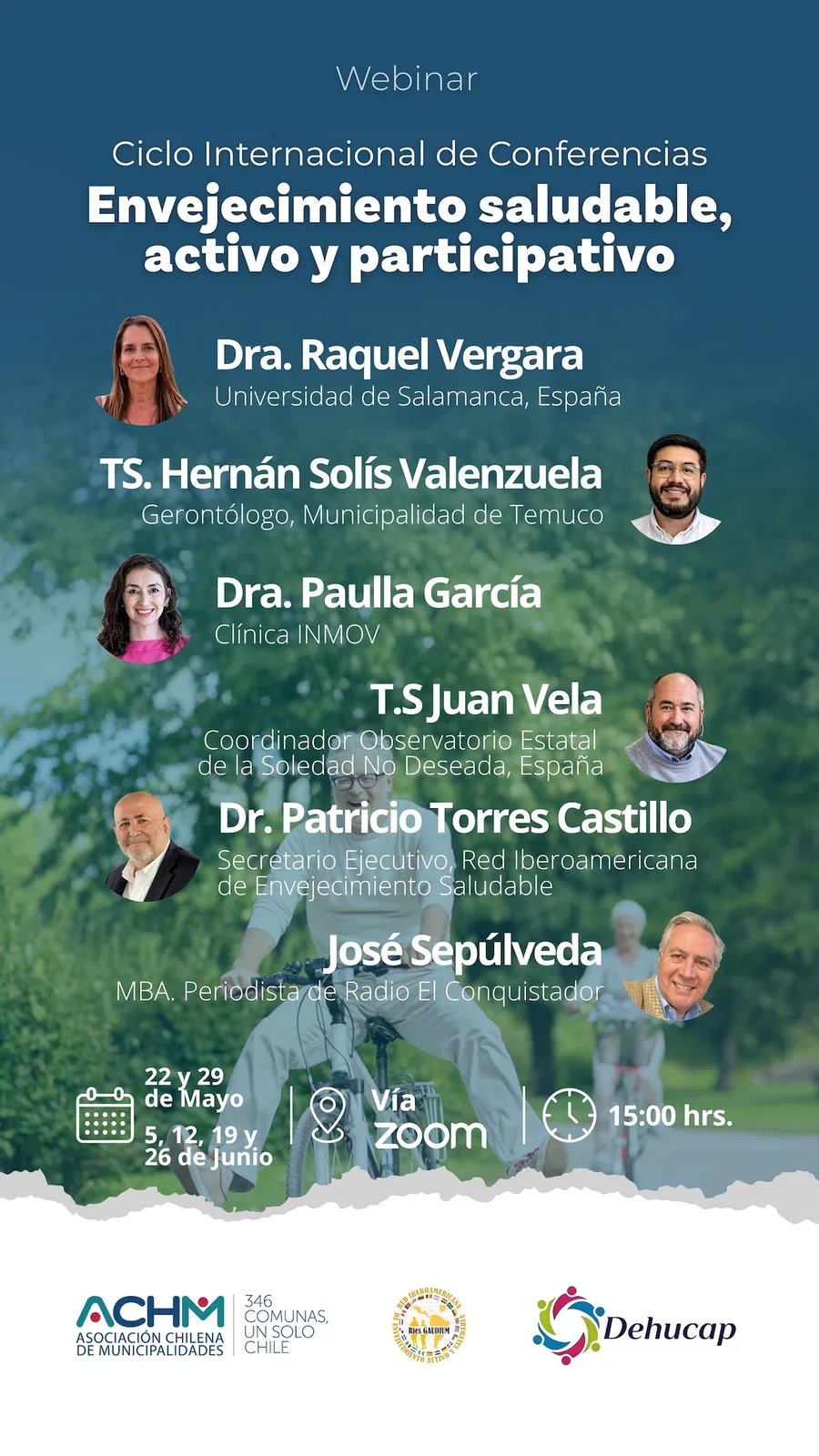 Webinar «Ciclo Internacional de Conferencias: Envejecimiento saludable, activo y participativo»